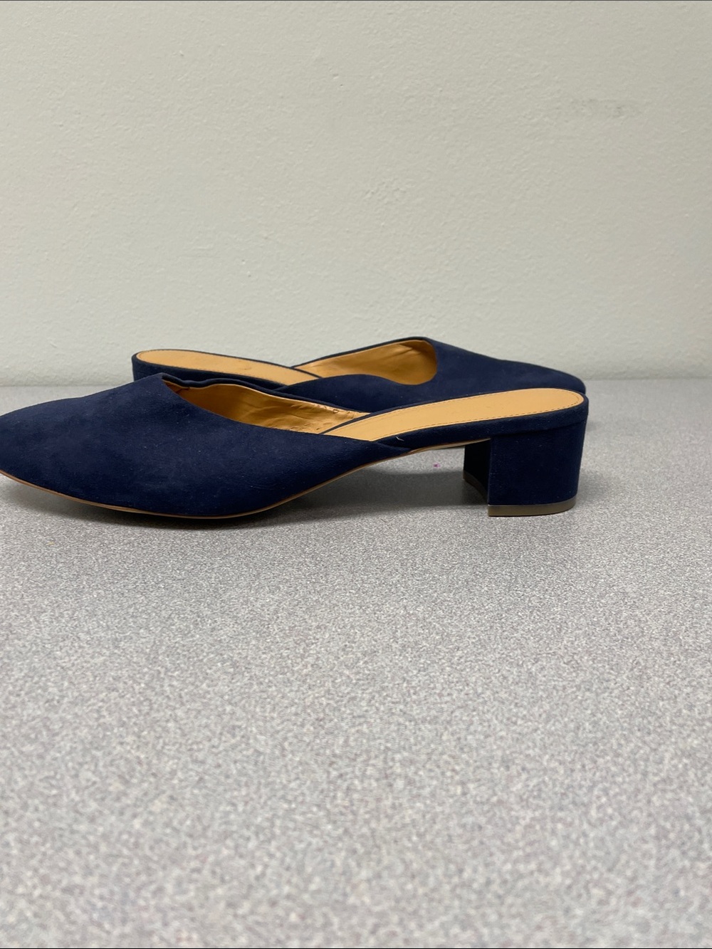 J. Crew Navy Suede Low Heel Mules - Picture 4 of 9